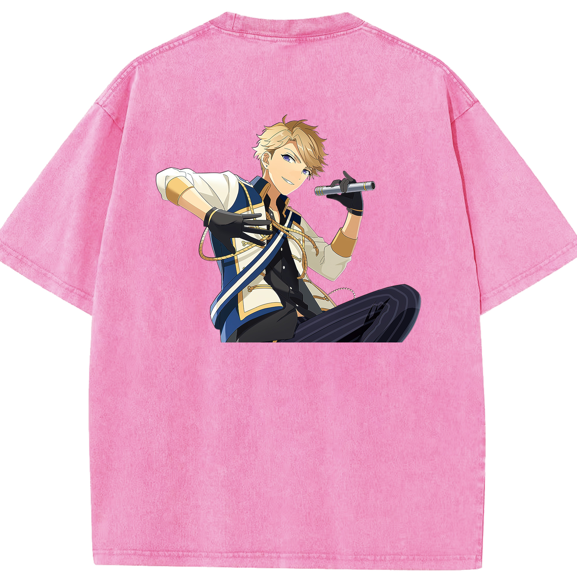 （画像用） あんさんぶるスターズ! Ensemble Stars 綿100% ヴィンテージ風 半袖Tシャツ（背面プリント）